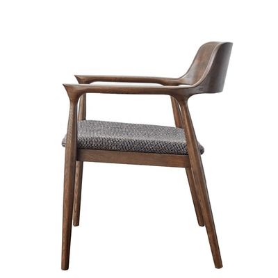 Dining Room Furniture Modern Black Leather Upholstered Wooden Material Dining Chair with Upholstery and Design