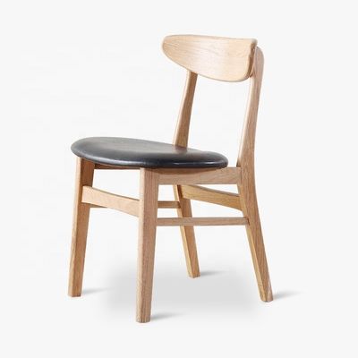 European Style PU Leather Upholstered Wooden Dining Restaurant Chair for Modern and Luxury Design