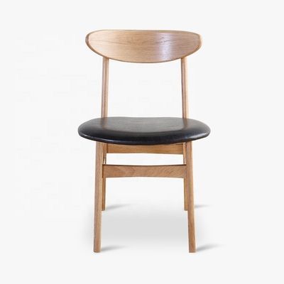 European Style PU Leather Upholstered Wooden Dining Restaurant Chair for Modern and Luxury Design