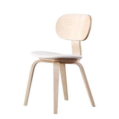 Mail Packing Oak Wood Dining Chair with Fashionable PU Upholstery