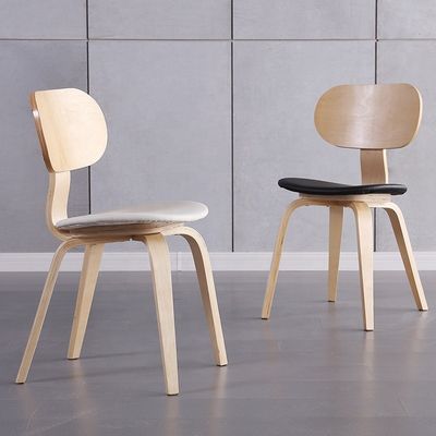 Mail Packing Oak Wood Dining Chair with Fashionable PU Upholstery