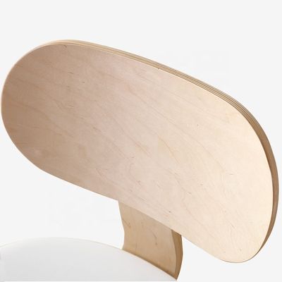 Mail Packing Oak Wood Dining Chair with Fashionable PU Upholstery