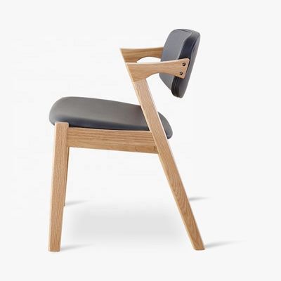 Mail Packing PU Leather Dining Chair with Solid Wood Craftsmanship