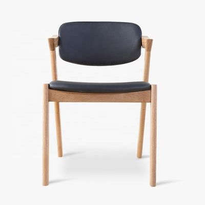 Mail Packing PU Leather Dining Chair with Solid Wood Craftsmanship