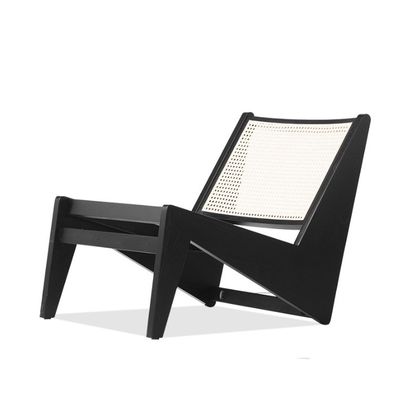 Contemporary Design Home Furniture Woven Rattan Chair Solid Wood Chair for Leisure Spaces Contemporary Style