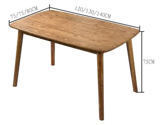 Solid Wood Dining Table Set for Family Classic Design Wooden Material Weddings