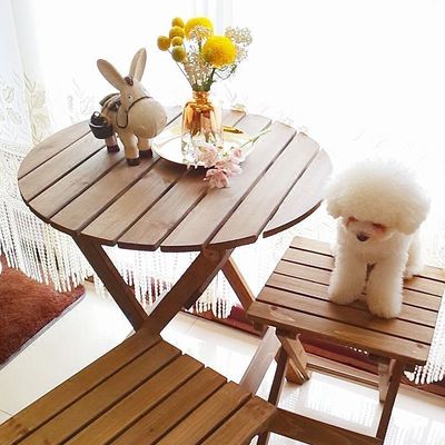 Mail Packing Y Durable Outdoor Patio Furniture Sets with Solid Wood Modern Dining Set and Garden Chairs