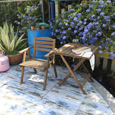 Mail Packing Y Durable Outdoor Patio Furniture Sets with Solid Wood Modern Dining Set and Garden Chairs
