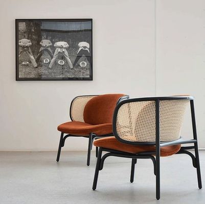 Wooden Single Rattan Chair for Latest Design Upholstered Wood Chair W68*D70*H82cm