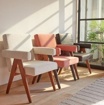 NO Folded Latest Design Home Furniture Upholstered Living Room Chair featuring Solid Wood Accent Chairs