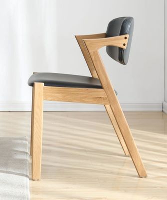 Mail packing Y Leisure Facilities Nordic Oak Wood Leather Chair Classical Wood Dining Chairs Restaurant Chair