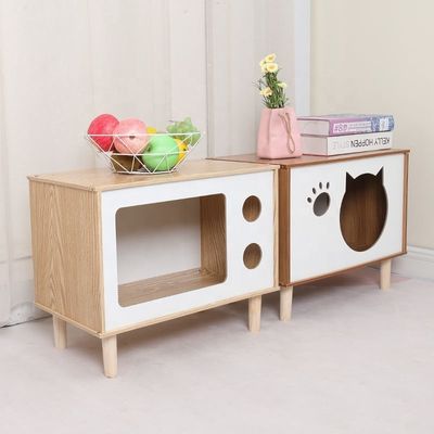Modern Multi-functional Wooden Pet Nest and Side Cabinet for Contemporary Living Room Furniture