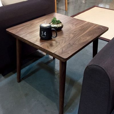 Customized Color Solid Wood Dining Room Square Coffee Table Modern Light Luxury Small Square Table