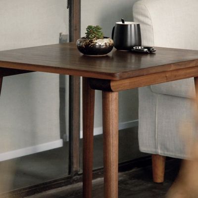Customized Color Solid Wood Dining Room Square Coffee Table Modern Light Luxury Small Square Table
