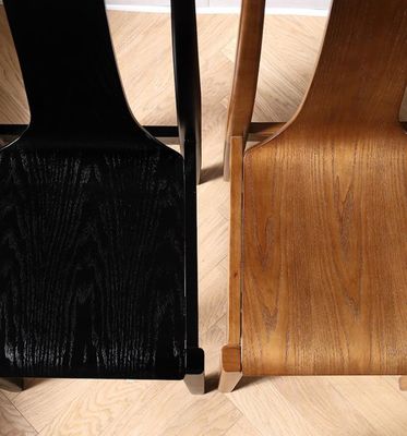 Unique Design Modern Solid Wood Dining Chairs in Oak Finish for Restaurants