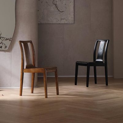 Unique Design Modern Solid Wood Dining Chairs in Oak Finish for Restaurants