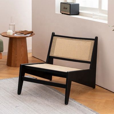 OEM/ODM Modern Style Rattan Wooden Creative Living Room Patio Rattan Chair Back Chair Perfect for Apartment