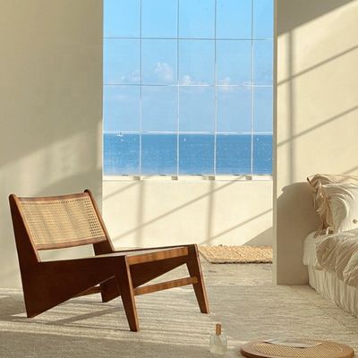 OEM/ODM Modern Style Rattan Wooden Creative Living Room Patio Rattan Chair Back Chair Perfect for Apartment