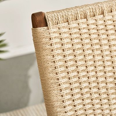 Living Room Woven Rattan Chair Solid Wood Folding Rattan Dining with Latest Design Outdoor Furniture