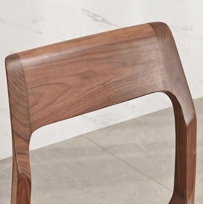 Stackable Upholstered Dining Chair Nordic Solid Walnut Wood for Modern Coffee Shop and Restaurant Furniture