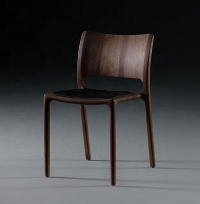 Add a Touch of Luxury to Your Coffee Shop and Restaurant with High End Solid Wood Nordic Bent Backrest Dining Chair