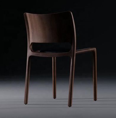 Add a Touch of Luxury to Your Coffee Shop and Restaurant with High End Solid Wood Nordic Bent Backrest Dining Chair