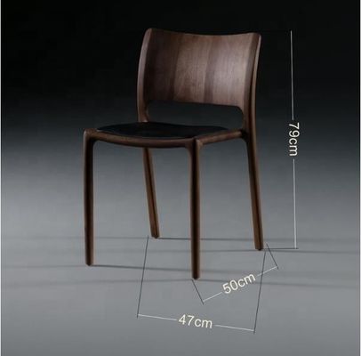 Add a Touch of Luxury to Your Coffee Shop and Restaurant with High End Solid Wood Nordic Bent Backrest Dining Chair