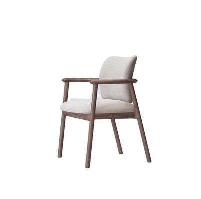 Home Furniture Luxury High End Nordic Solid Ash Wood Bent Backrest High Density Sponge Upholstered Arm Chair