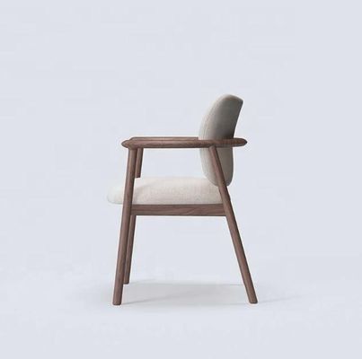 Home Furniture Luxury High End Nordic Solid Ash Wood Bent Backrest High Density Sponge Upholstered Arm Chair