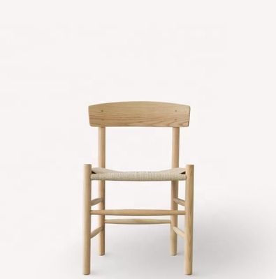 High End Solid Wood Japanese Rope Woven Curved Backrest Outdoor Leisure Chair NO Folded Solution Selection Type Version