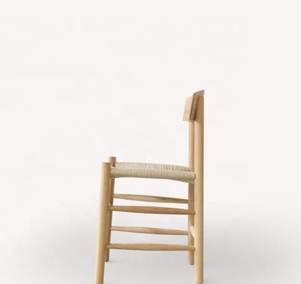 High End Solid Wood Japanese Rope Woven Curved Backrest Outdoor Leisure Chair NO Folded Solution Selection Type Version