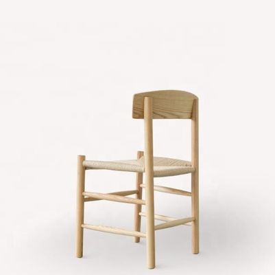 High End Solid Wood Japanese Rope Woven Curved Backrest Outdoor Leisure Chair NO Folded Solution Selection Type Version