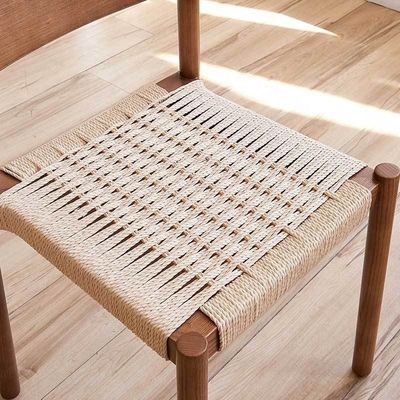 Create a Relaxing Dining Atmosphere with Nordic Light Luxury Solid Wood Dining Chair and Woven Rope Backrest