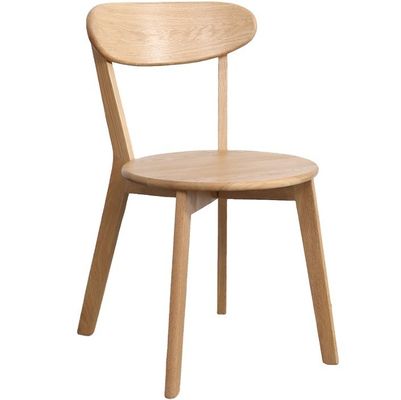 Solid Wood Dining Chair W44*D49*H80CM Oak Wood for Nordic Simple Design in Small Family Restaurant