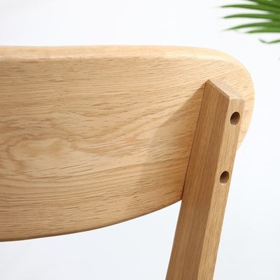 Solid Wood Dining Chair W44*D49*H80CM Oak Wood for Nordic Simple Design in Small Family Restaurant