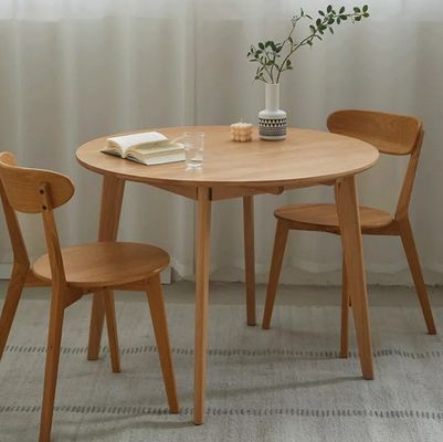 Solid Wood Dining Chair W44*D49*H80CM Oak Wood for Nordic Simple Design in Small Family Restaurant