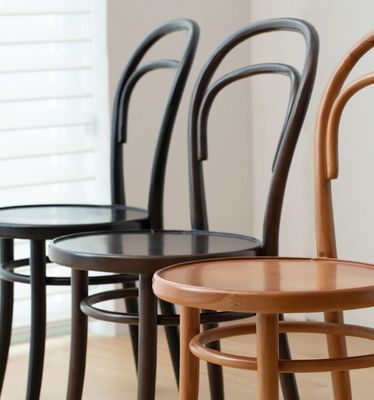 Nordic Rattan Dining Chairs Wooden High Back Banquet Chairs in Mid-Century Modern Style with Solid Wood Bistro Chair