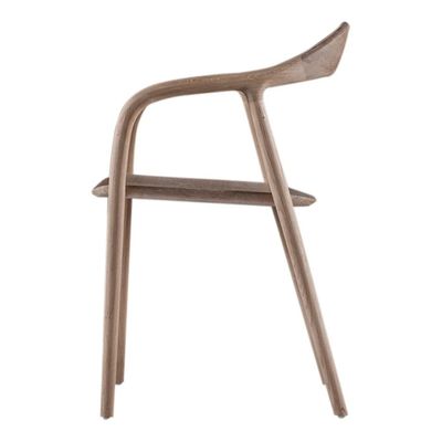 Modern Solid Wood Dining Chair Ash Wood Structure Walnut/Oak Finish Mail Packing