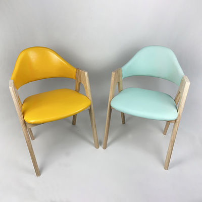 Commercial Luxury Modern Style Wooden Leg Dining Chair with Manufactory Solid Living Room Furniture