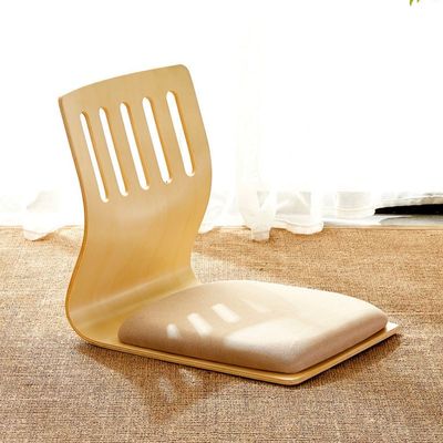 Japanese Style Comfortable Wooden Stackable Tatami Chair Leisure Chair No Legs Stackable Tatami Accent Wooden Japanese