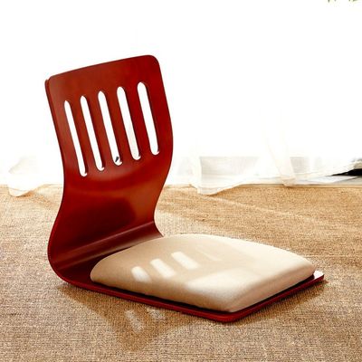 Japanese Style Comfortable Wooden Stackable Tatami Chair Leisure Chair No Legs Stackable Tatami Accent Wooden Japanese