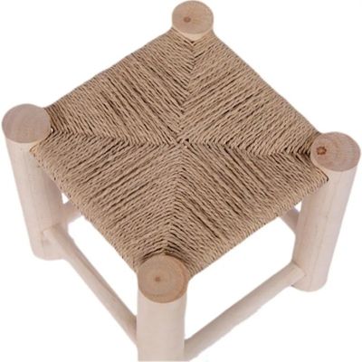 Transform Your Living Room into a Cozy and Stylish Space with Chinese Style Solid Wood Hand-woven Rattan Stools Chair