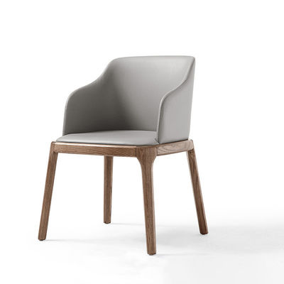 Nordic Gray Luxury Fully Fabric Upholstered Dining Chair Luxury Modern Style for Dining Room Furniture