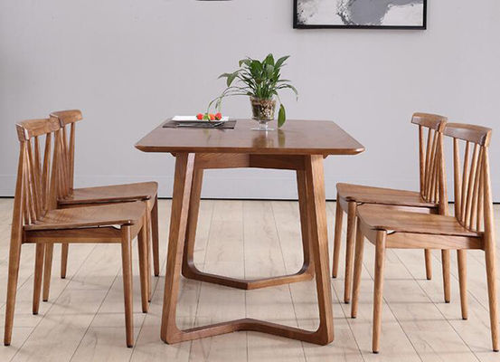 Adjustable Height Dining Table and Chair Set for Solid Wood Restaurant Furniture Set