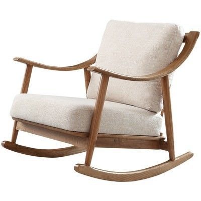 Mail Packing Wooden Furniture Rocking Sofa Chair for Home and Office in North Europe Style Design