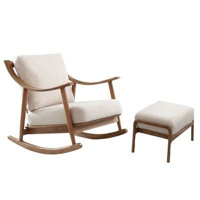 Mail Packing Wooden Furniture Rocking Sofa Chair for Home and Office in North Europe Style Design
