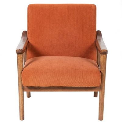 Mail Packing Custom Nordic Upholstered Single Sofa Chair Wood and Fabric Armchair with Custom Upholstery