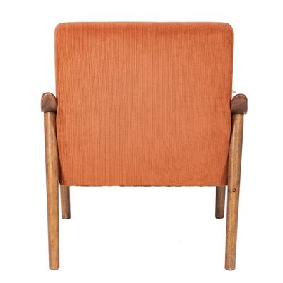Mail Packing Custom Nordic Upholstered Single Sofa Chair Wood and Fabric Armchair with Custom Upholstery