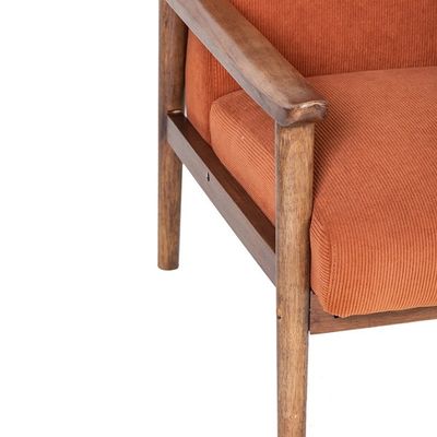 Mail Packing Custom Nordic Upholstered Single Sofa Chair Wood and Fabric Armchair with Custom Upholstery