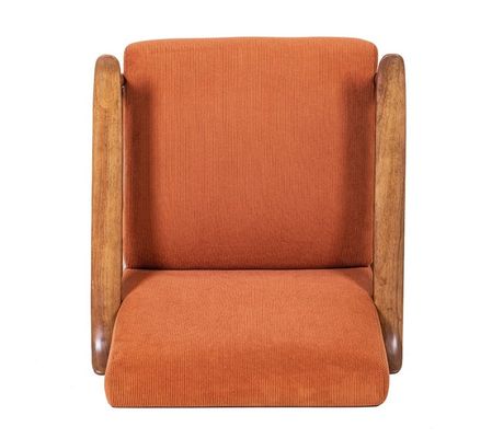Mail Packing Custom Nordic Upholstered Single Sofa Chair Wood and Fabric Armchair with Custom Upholstery